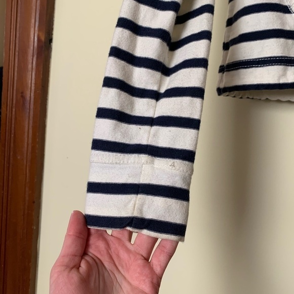 American Eagle Navy Striped Sweatshirt Size XS - Picture 4 of 7